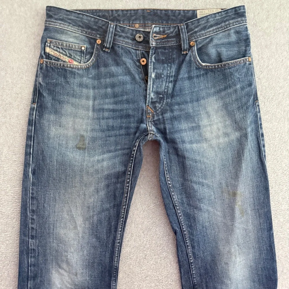 Diesel Larkee Mens 31x32 Regular Straight Jeans Dark Wash Blue Denim 0823G